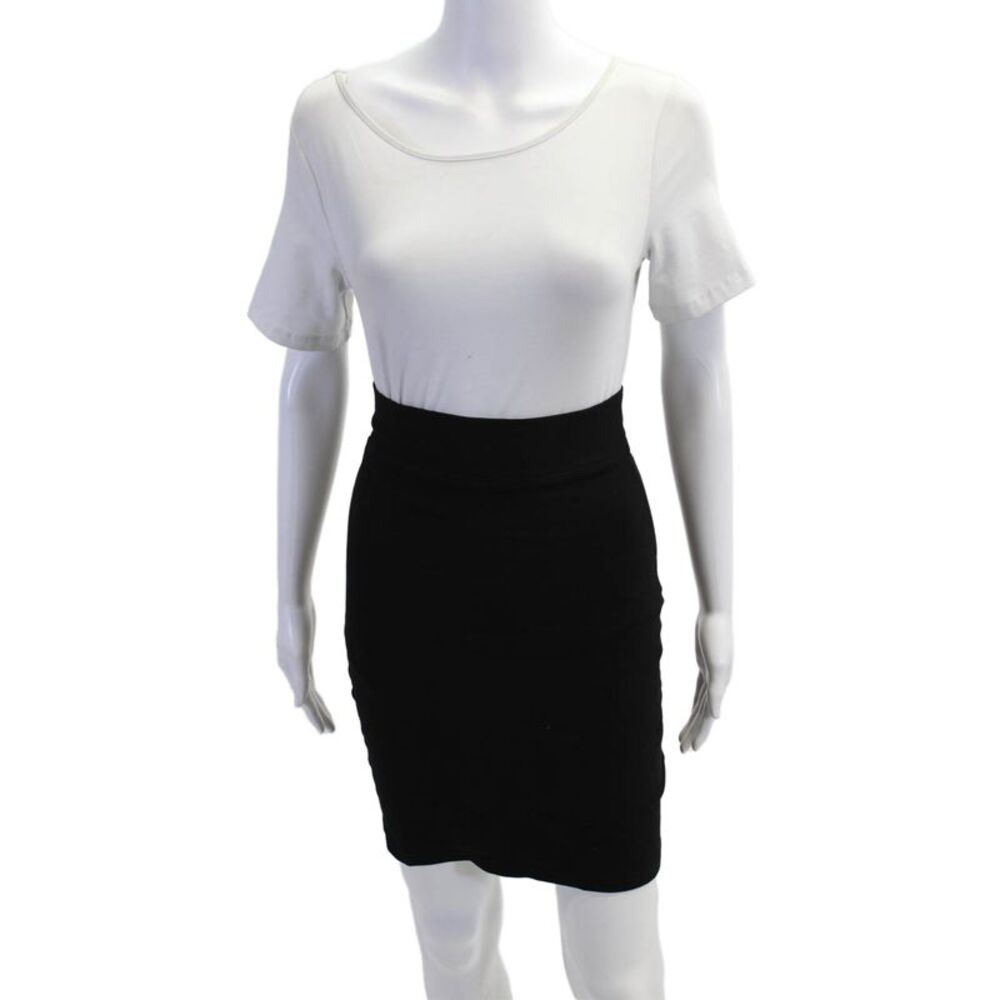 Ounce Womens Black Straight Pencil Skirt Size S